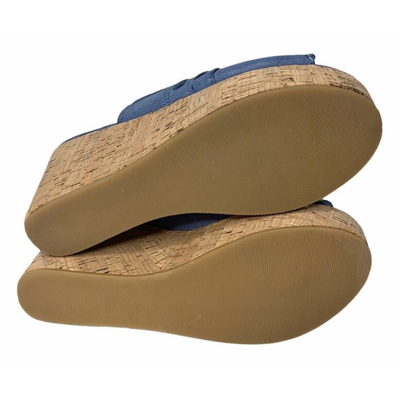 NEW Womens Not Rated Francie Blue Woven Wedge Sandals Shoes Open Toe Clogs 7.5 M - Picture 10 of 10